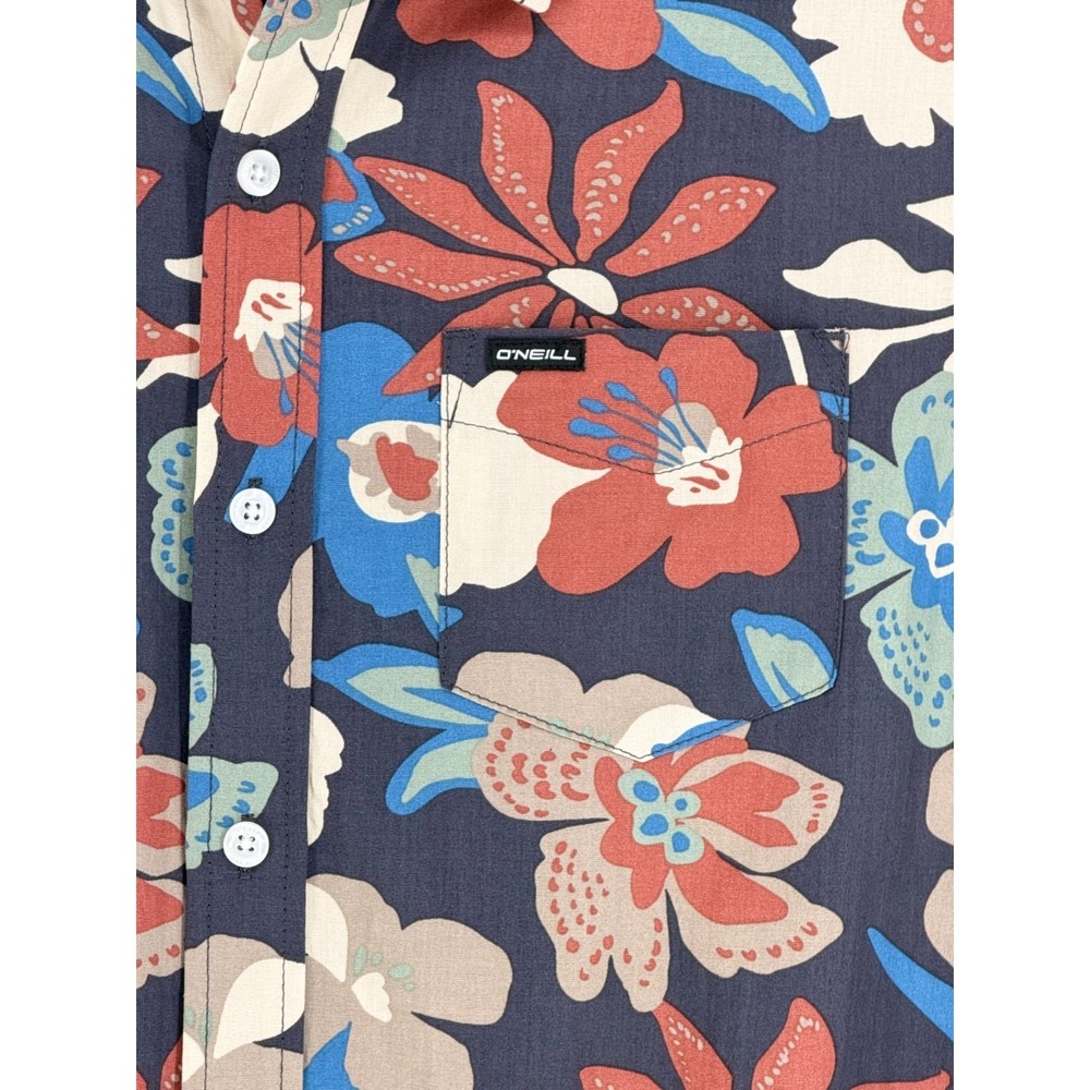 O'Neill Youth XL Tropical Floral Hawaiian Button-Up Shirt Surf‎ Beach NWT - Picture 2 of 5